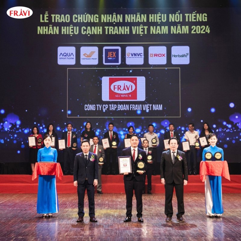 FRAVI đạt top 10 - Nhãn hiệu nổi tiếng, nhãn hiệu cạnh tranh Việt Nam 2024