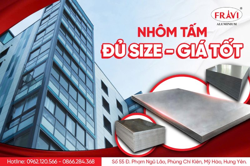 Nhôm tấm 2mm FRAVI – Giải pháp ưu việt cho mọi ứng dụng công nghiệp và xây dựng