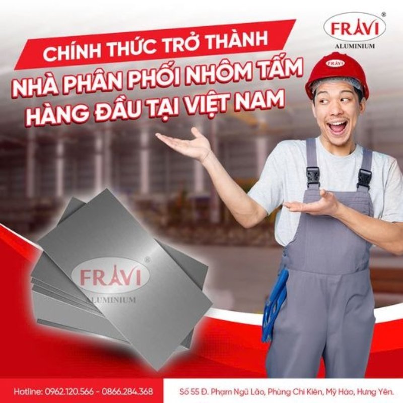 Nhôm tấm A5052 – Sản phẩm chất lượng bền bỉ của FRAVI Việt Nam