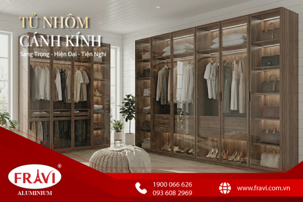 TỦ NHÔM CÁNH KÍNH FRAVI: ĐỈNH CAO NỘI THẤT SANG TRỌNG - HIỆN ĐẠI - TIỆN NGHI NĂM 2025