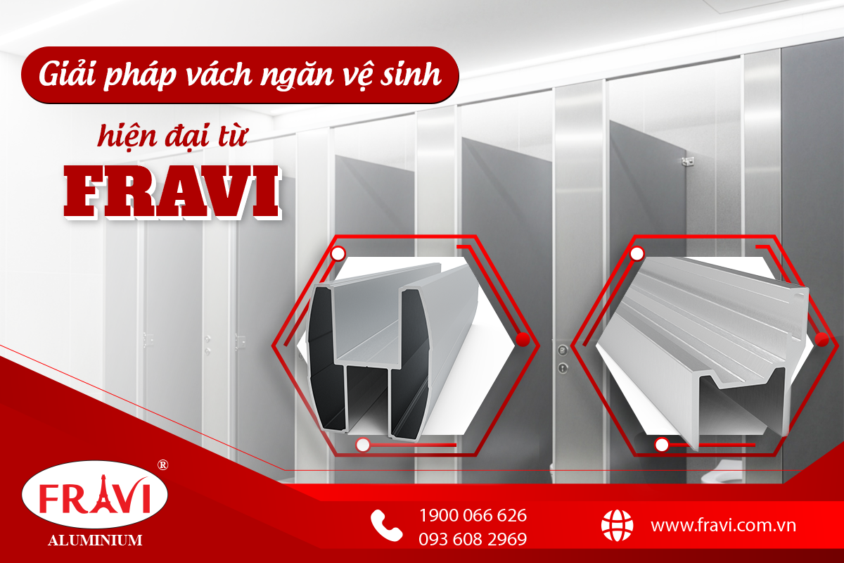 Giải pháp vách ngăn vệ sinh hiện đại từ nhôm FRAVI