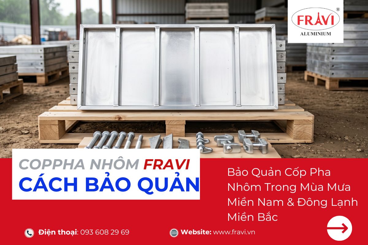 Bảo Quản Cốp Pha Nhôm Trong Mùa Mưa Miền Nam & Đông Lạnh Miền Bắc – Hướng Dẫn Chi Tiết Từ Fravi