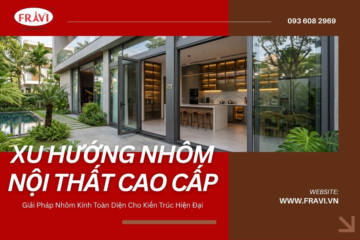 Xu Hướng Nhôm Nội Thất Cao Cấp: Sự Lên Ngôi Của Tủ Áo, Tủ Bếp Cánh Kính Khung Nhôm Fravi