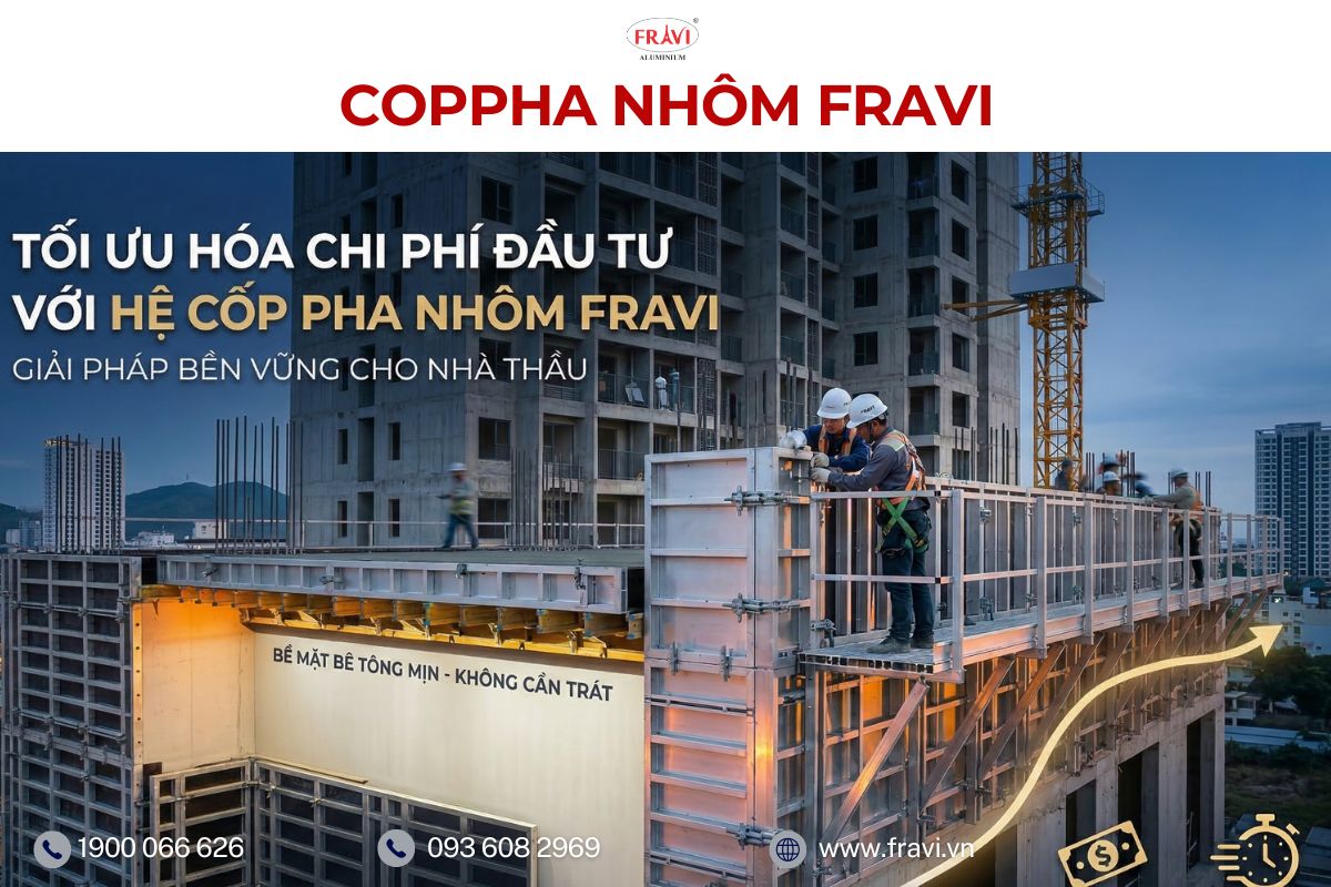 Tối ưu hóa chi phí đầu tư với hệ cốp pha nhôm Fravi: Giải pháp bền vững cho nhà thầu