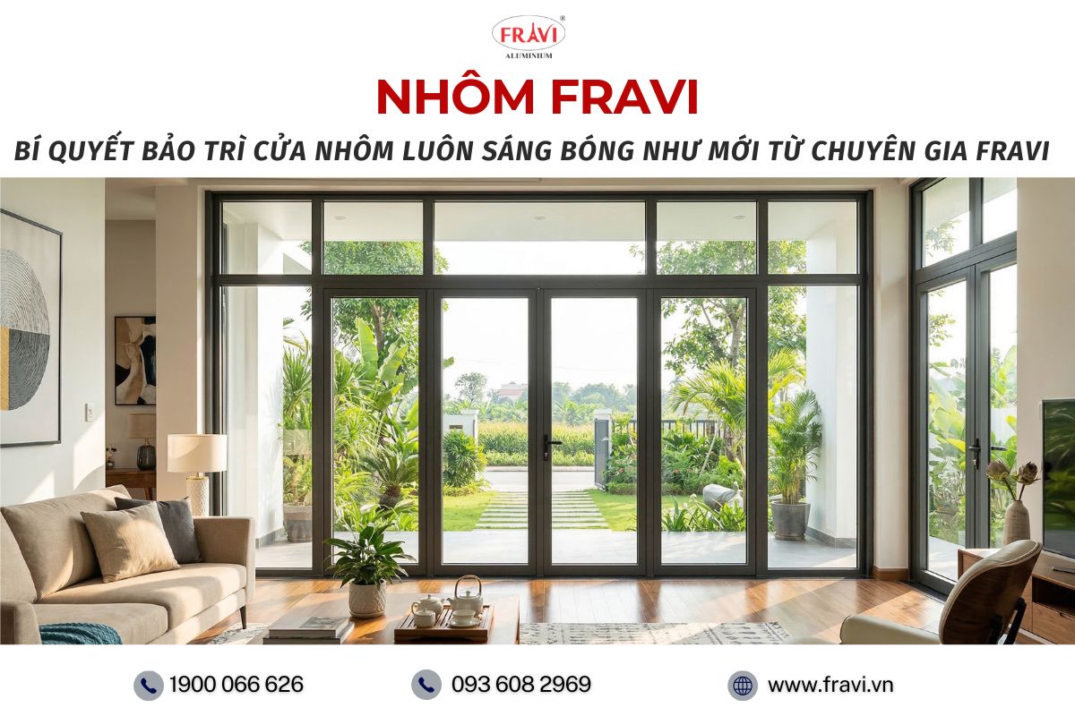 Bí quyết bảo trì cửa nhôm luôn sáng bóng như mới từ chuyên gia FRAVI