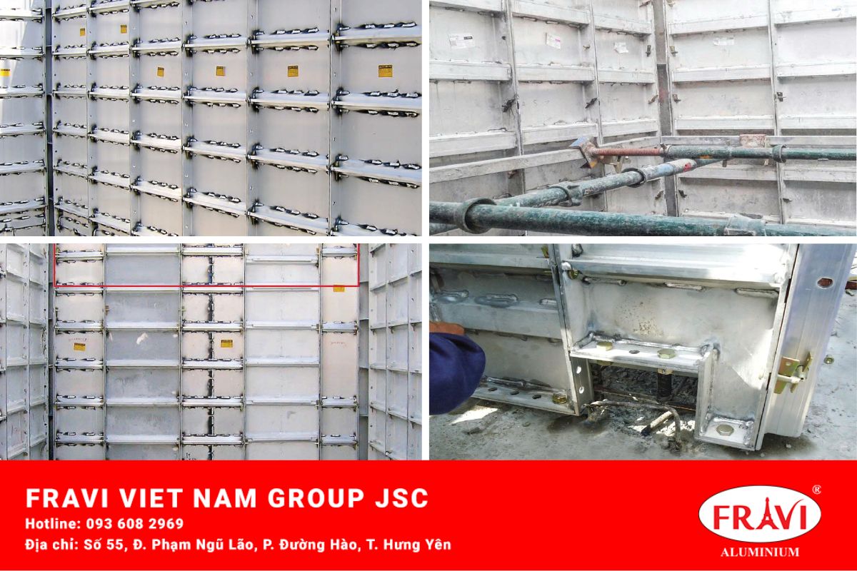 Phân Loại 4 Dòng Tấm Vách Cốp Pha Nhôm Fravi Phổ Biến Nhất Trong Thi Công