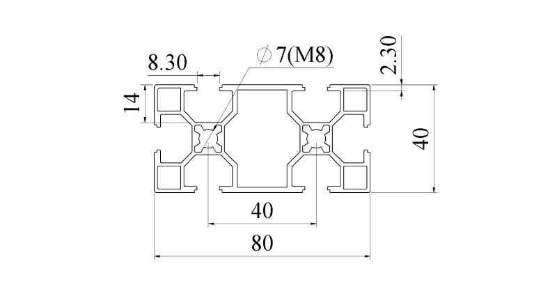 nhôm định hình 40x80