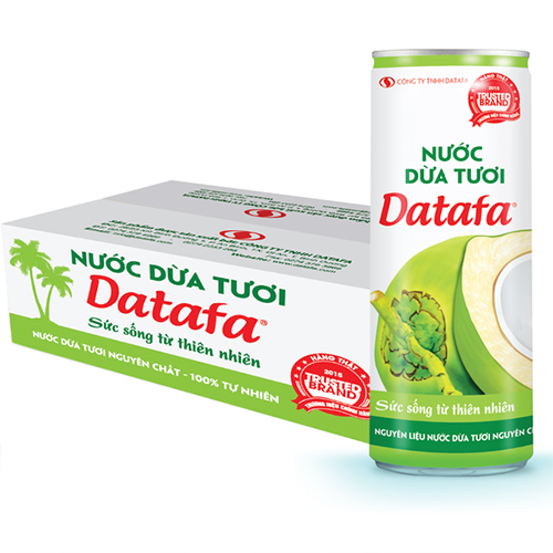 Nước Dừa Tươi Datafa - Thùng 24 lon 325ml