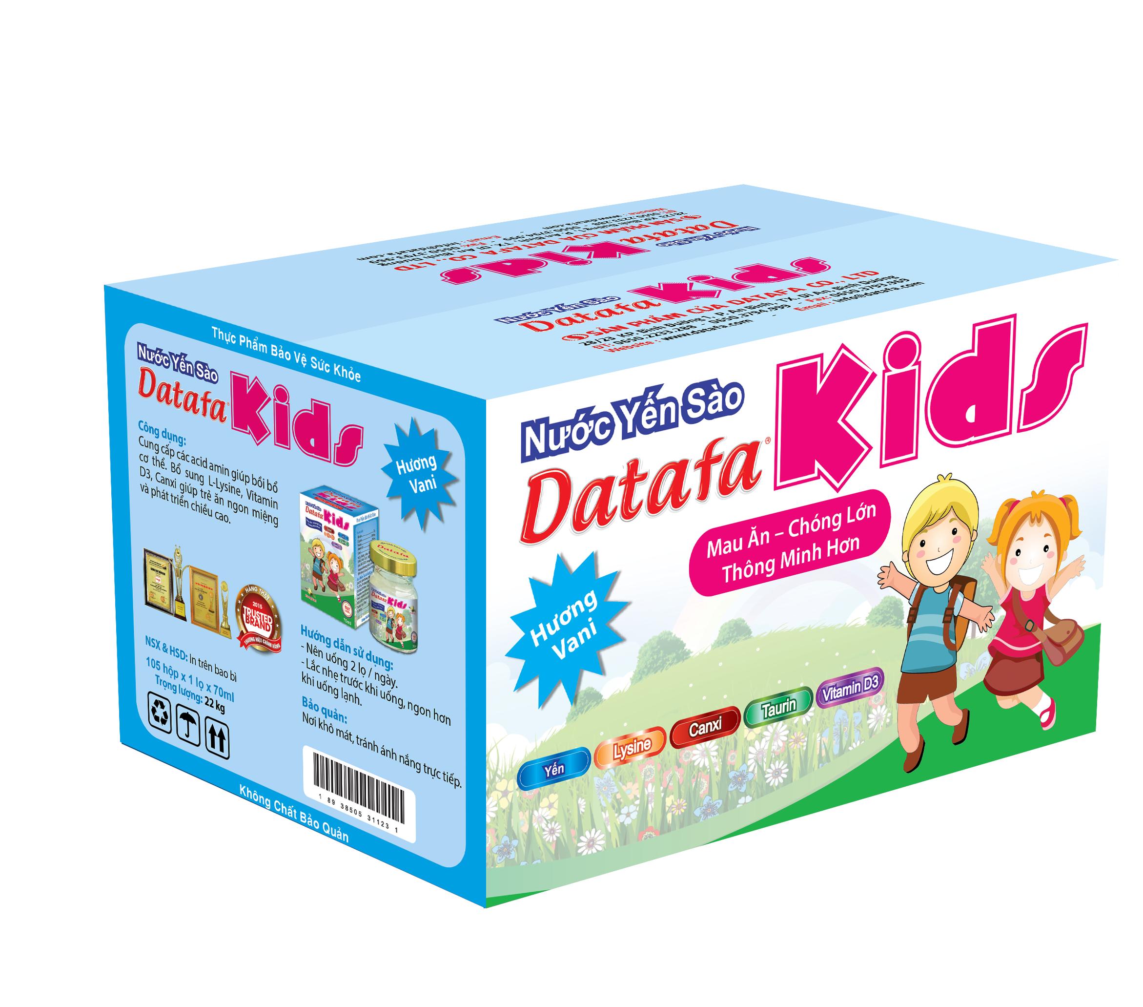 Yến Sào Cho Trẻ Em Datafa Kids - Hương Vani  - Hộp 6 lọ