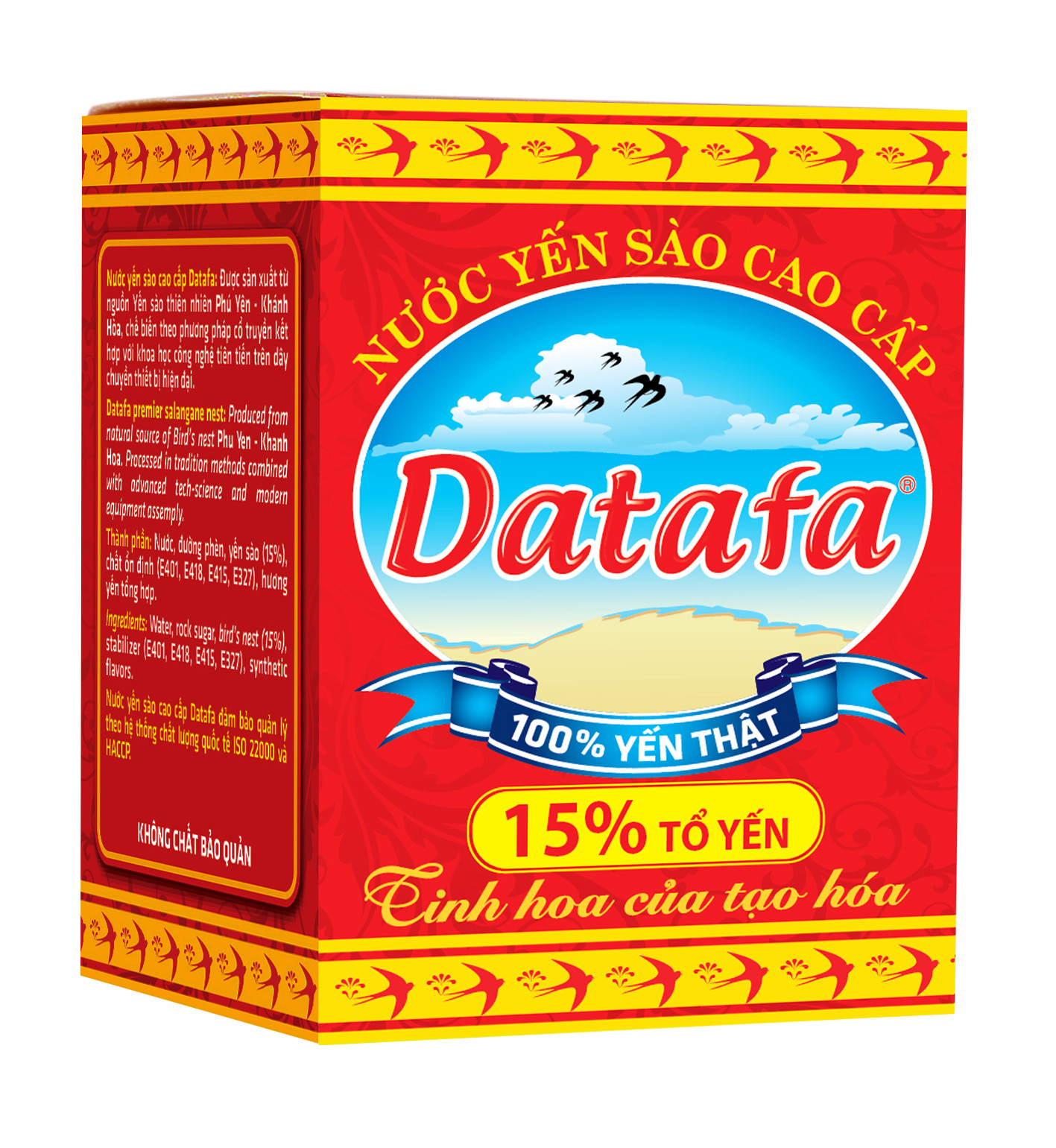 Yến Sào Cao Cấp DATAFA (15% TỔ YẾN) - Có Đường
