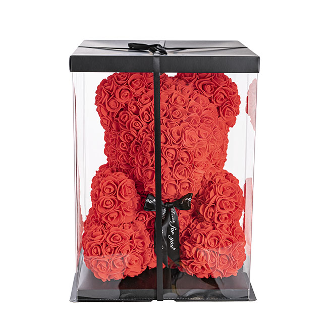 Rose Bear Tiffany Red (25cmH)