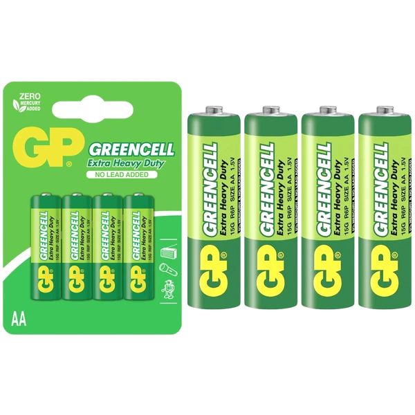 Pin Tiểu GP Greencell AA GP15G-2U4 (Vỉ 4 Viên)