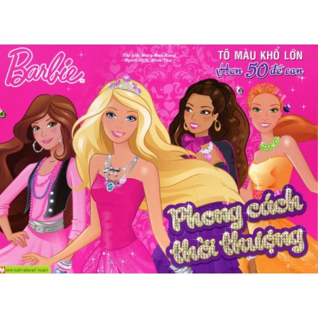 Barbie - Phong Cách Thời Thượng - Tô màu khổ lớn với hơn 50 đề can