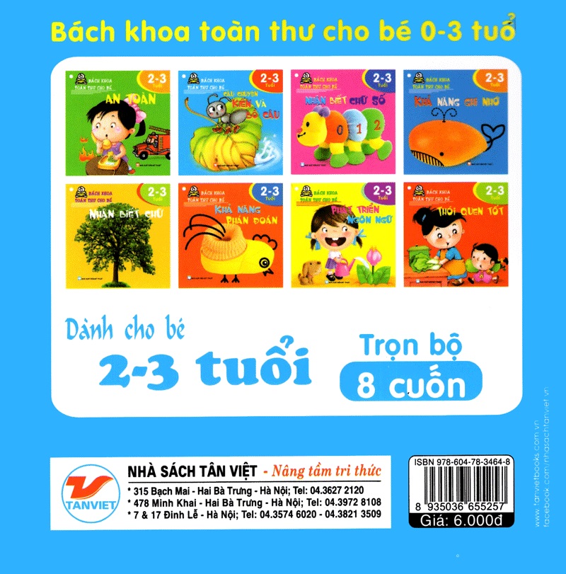 Bách khoa toàn thư cho bé 2 - 3 tuổi (Trọn bộ 8 cuốn)