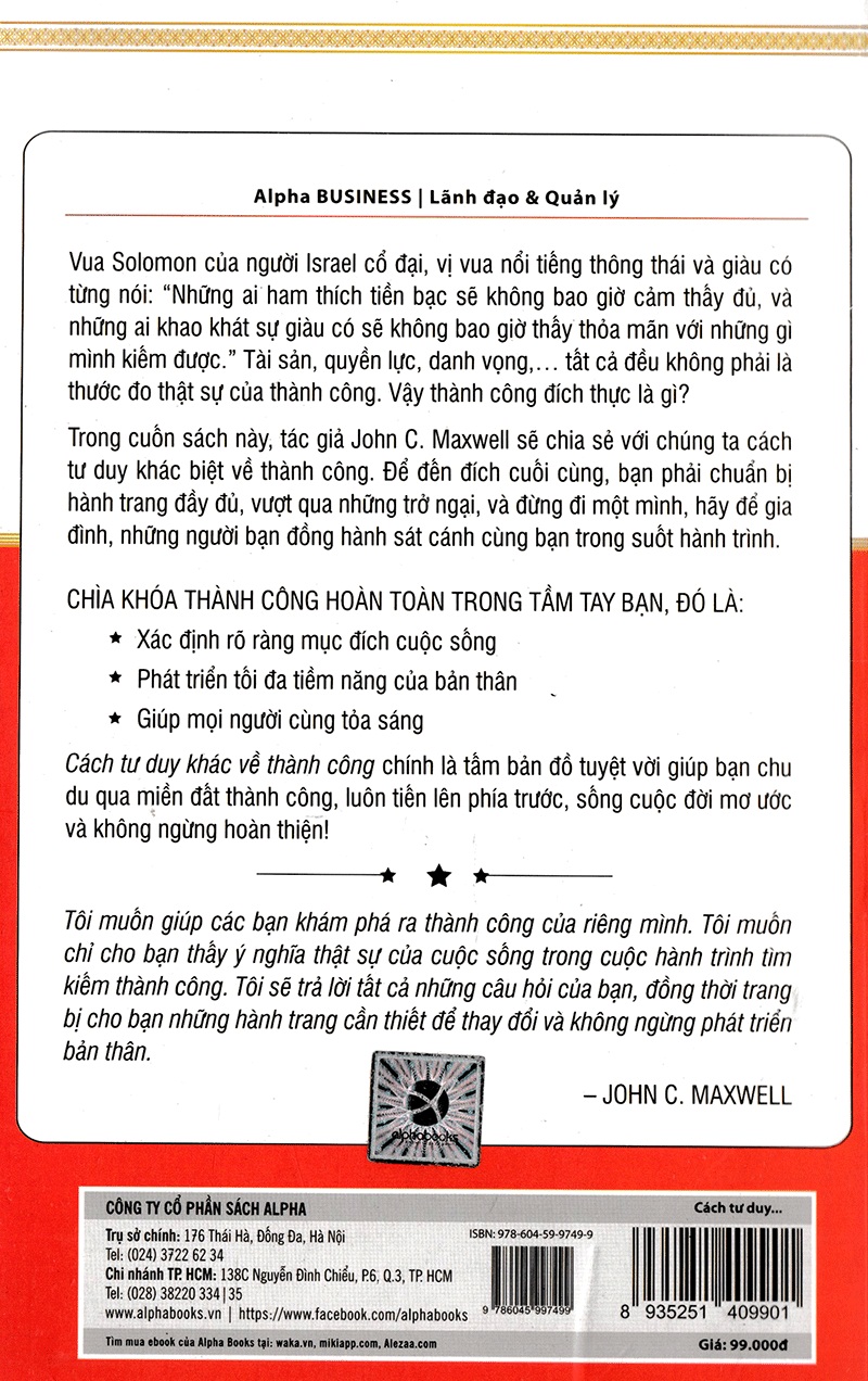 Cách tư duy khác về thành công