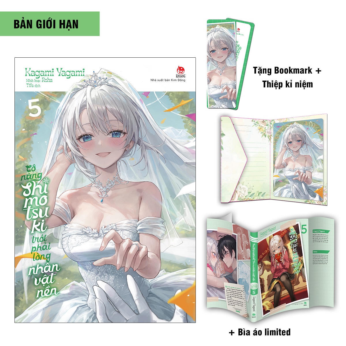 Cô Nàng Shimotsuki Trót Phải Lòng Nhân Vật Nền: Tập 5 - Bản Giới Hạn - Tặng Bookmark, Thiệp Kỉ Niệm, Bìa Áo Limited (Số Lượng Có Hạn)