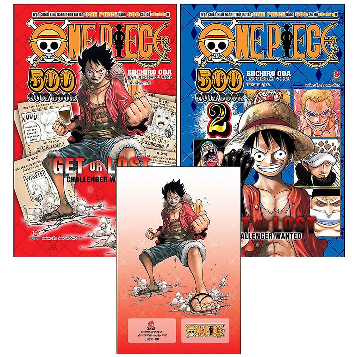 Combo 2 Cuốn One Piece 500 Quiz Book Tập 1 Tập 2 Tặng Kem Standee Pvc Luffy Sach Ban Chạy Nơi Khơi Nguồn Tri Thức