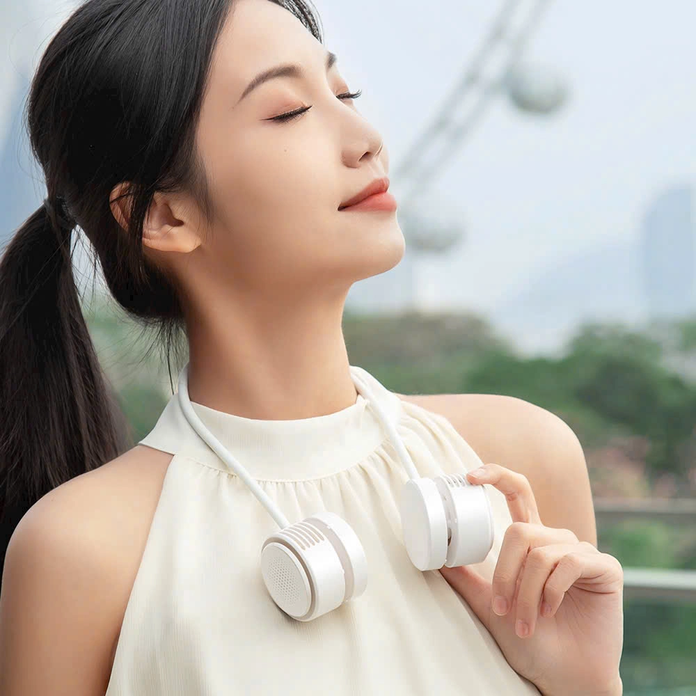 Quạt Đeo Cổ Không Cánh WiWU Twins Wi-FS014 - Hàng Chính Hãng