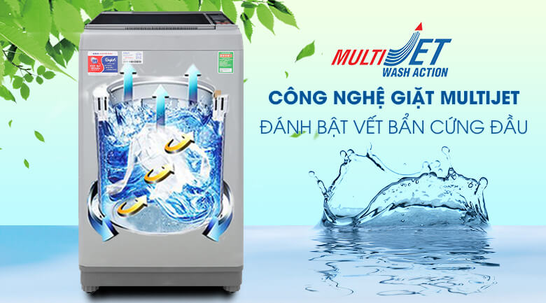 Công nghệ MultiJet - Máy giặt Aqua 9 Kg AQW-S90CT H2