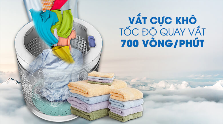 Vắt cực khô - Máy giặt Aqua 9 Kg AQW-S90CT H2