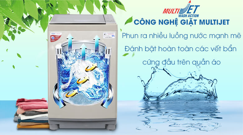 MultiJet - Máy giặt Aqua 10.5 kg AQW-FW105AT N