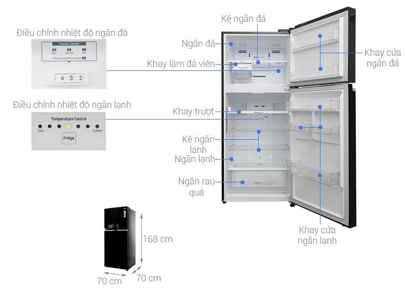 Tủ lạnh LG 437 lít Inverter GN-L422GB