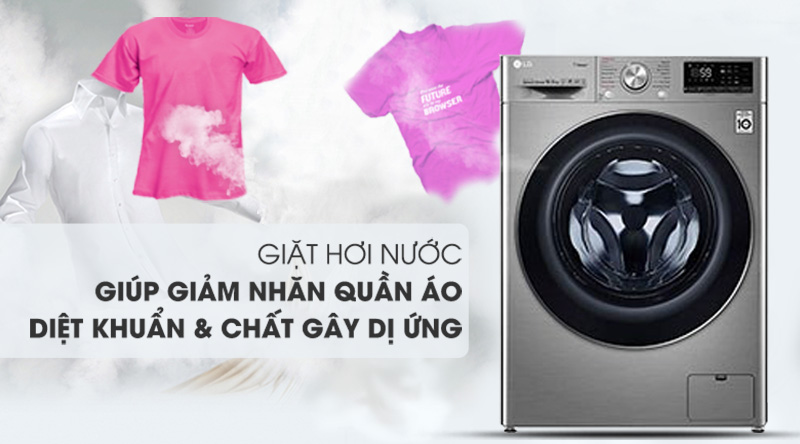 Chế độ giặt hơi nước của máy giặt LG dành cho máy cửa trước