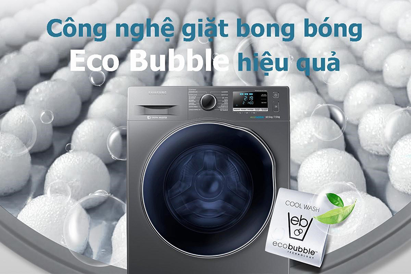 Cùng tìm hiểu công nghệ giặt bong bóng eco bubble của máy giặt