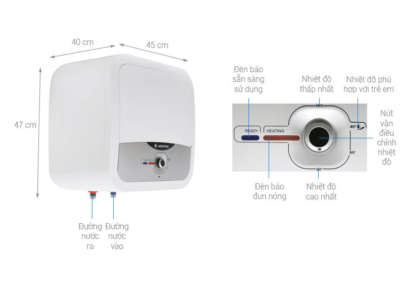 Bình nóng lạnh Ariston AN2 RS 30 lít