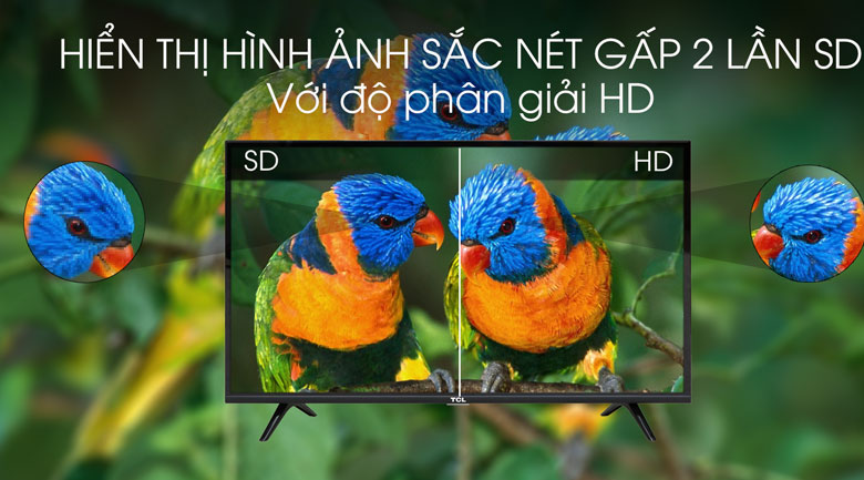 Hiển thị hình ảnh sắc nét gấp 2 lần với độ phân giải HDR Smart Tivi TCL 32 inch L32S6300