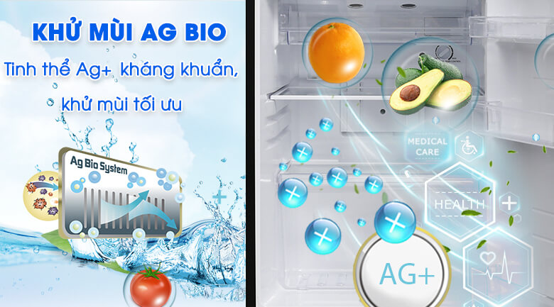 Công nghệ Ag Bio hỗ trợ kháng khuẩn, khử mùi cho tủ lạnh