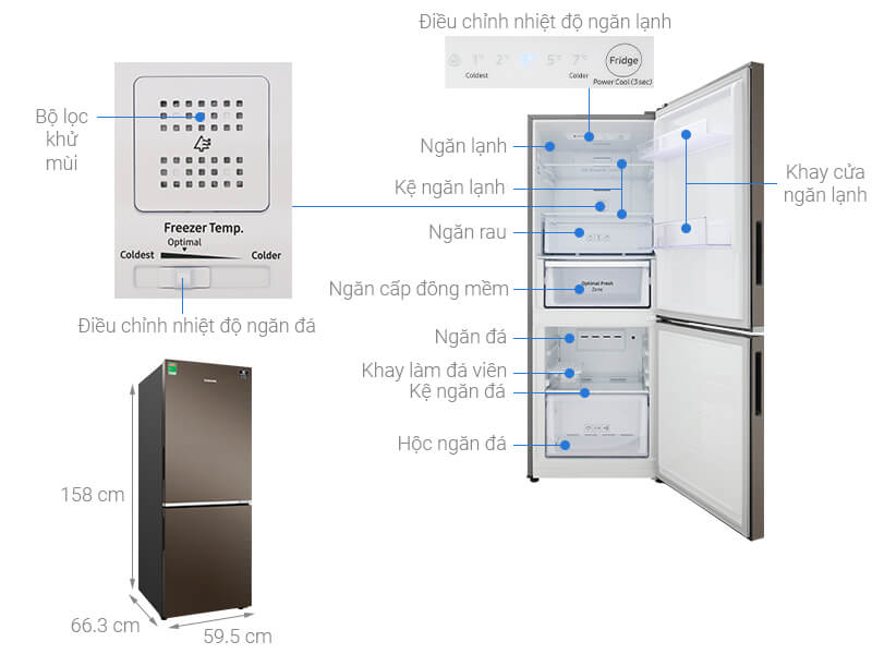 Thông số kỹ thuật Tủ lạnh Samsung Inverter RB27N4010DX/SV 276 lít