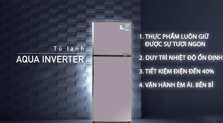 Inverter - Tủ lạnh Aqua Inverter 281 lít AQR-I287BN PS