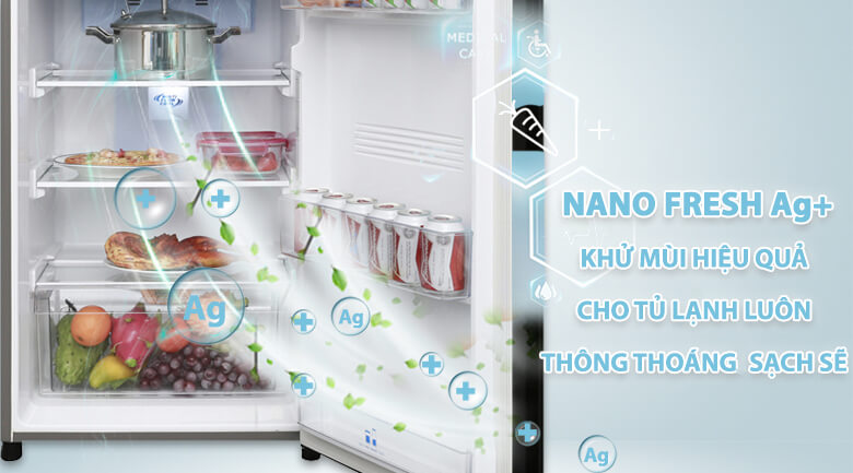 Nano Fresh Ag+ - Tủ lạnh Aqua Inverter 281 lít AQR-I287BN PS