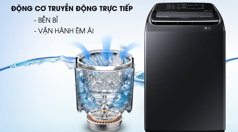 Động cơ truyền động trực tiếp - Máy giặt Samsung Inverter 16 kg WA16N6780CV/SV