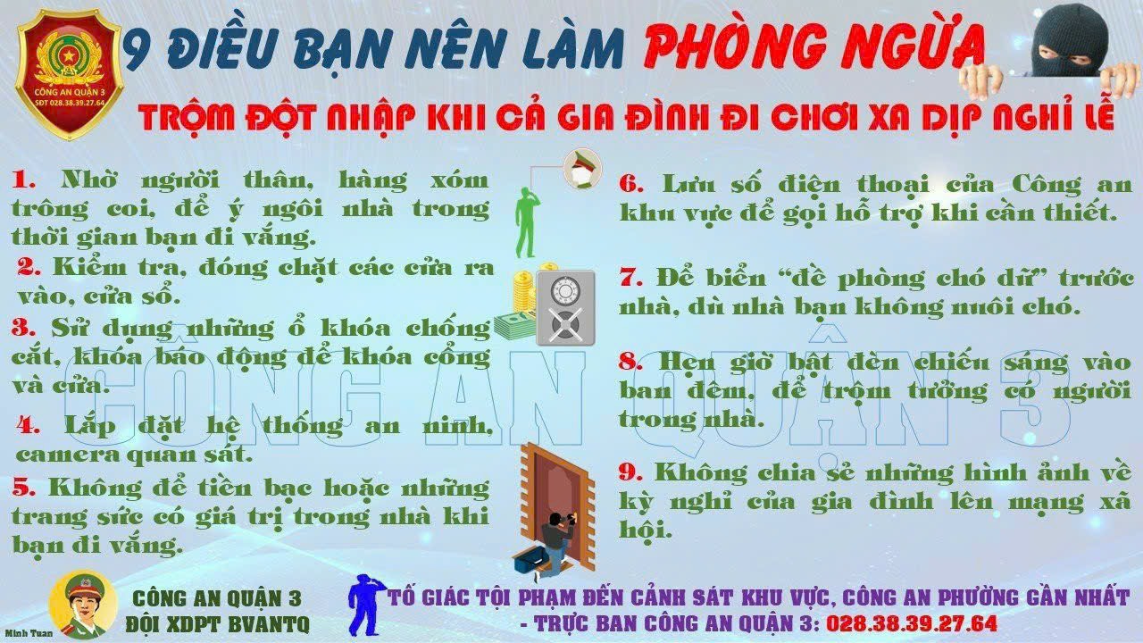 9 Điều Bạn Nên Làm Phòng Ngừa Trộm Đột Nhập Nhà Khi Đi Chơi Xa Dịp Nghỉ Lễ