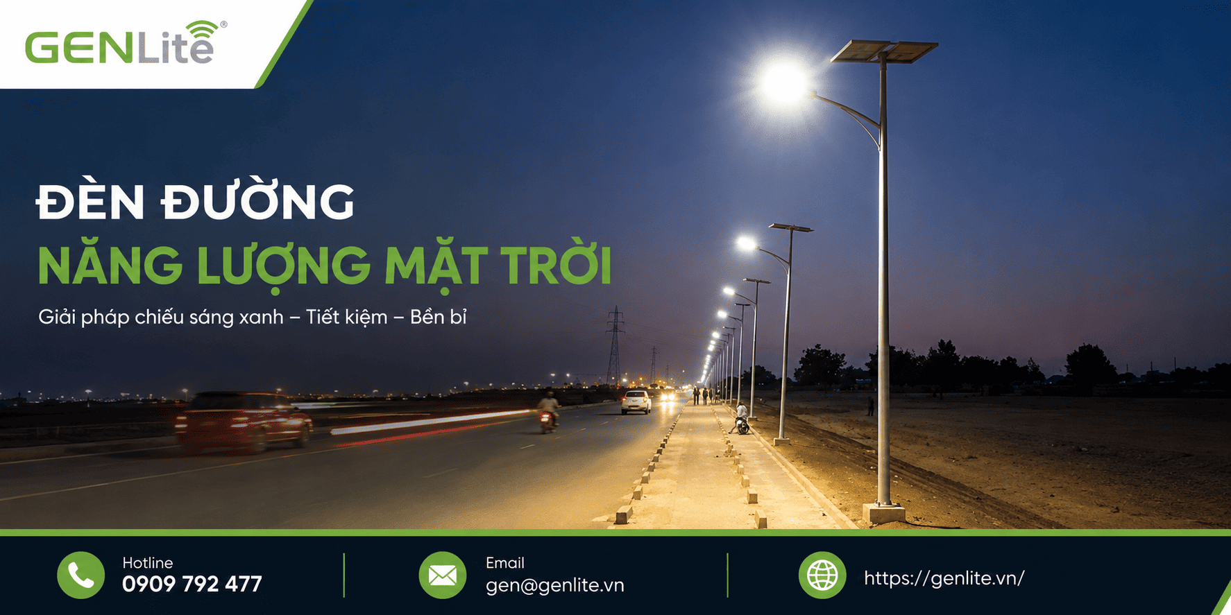 Đèn đường năng lượng mặt trời: cẩm nang chọn giải pháp tối ưu cùng GENLITE