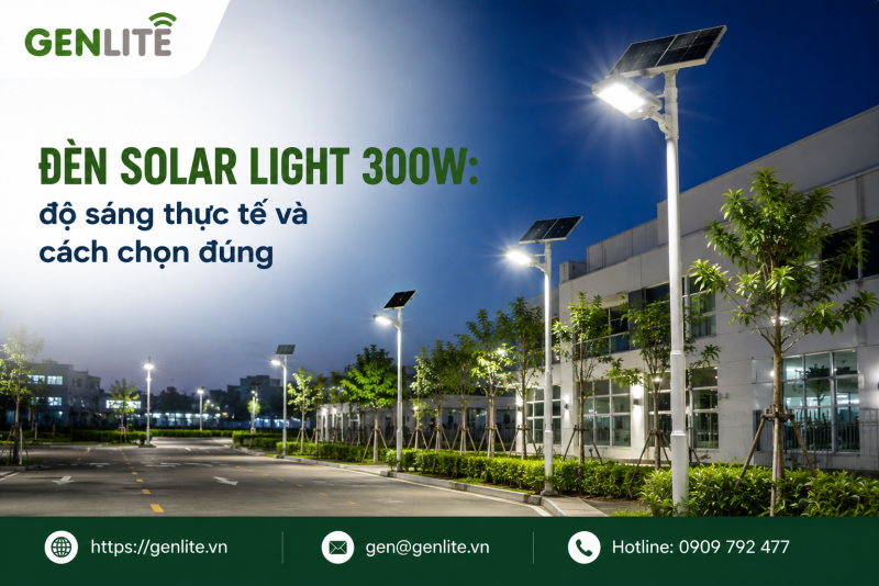 Đèn Solar Light 300W: độ sáng thực tế và cách chọn đúng