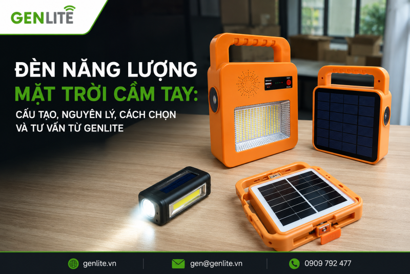 Đèn năng lượng mặt trời cầm tay: Cấu tạo, nguyên lý, cách chọn và tư vấn
