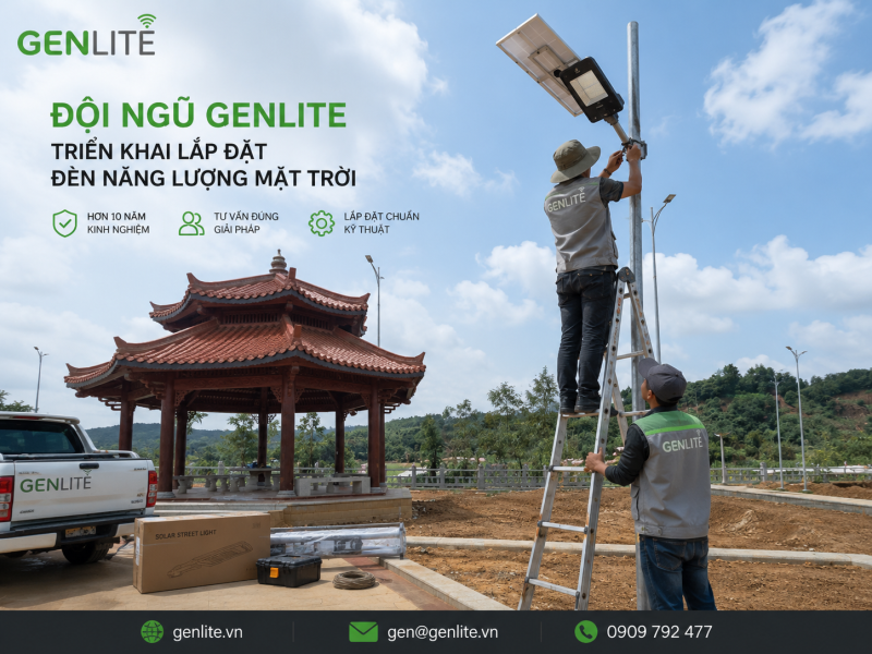 Đèn năng lượng mặt trời ngoài trời: cấu tạo, tiêu chí chọn và giải pháp GENLITE