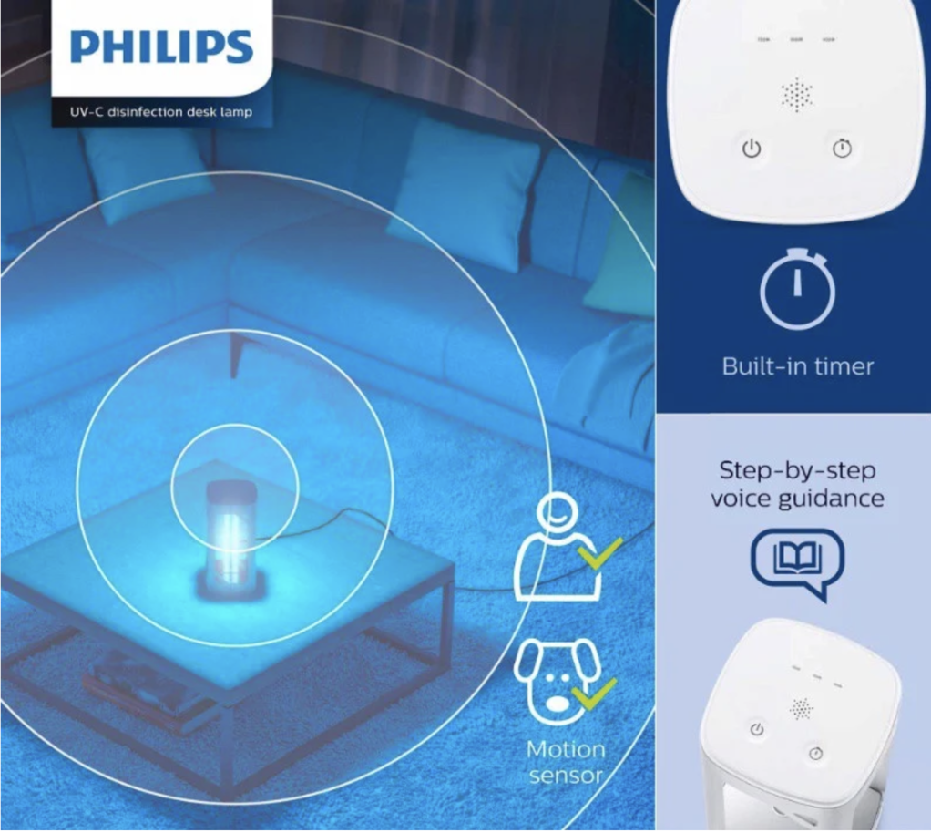 UVC disinfection desk lamp