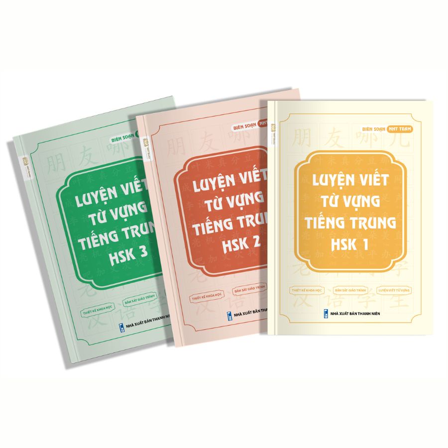 Combo 3 Vở Luyện Viết Từ Vựng Tiếng Trung HSK 1 2 3 Luyện Viết Tiếng Trung Cho Người Mới Bắt