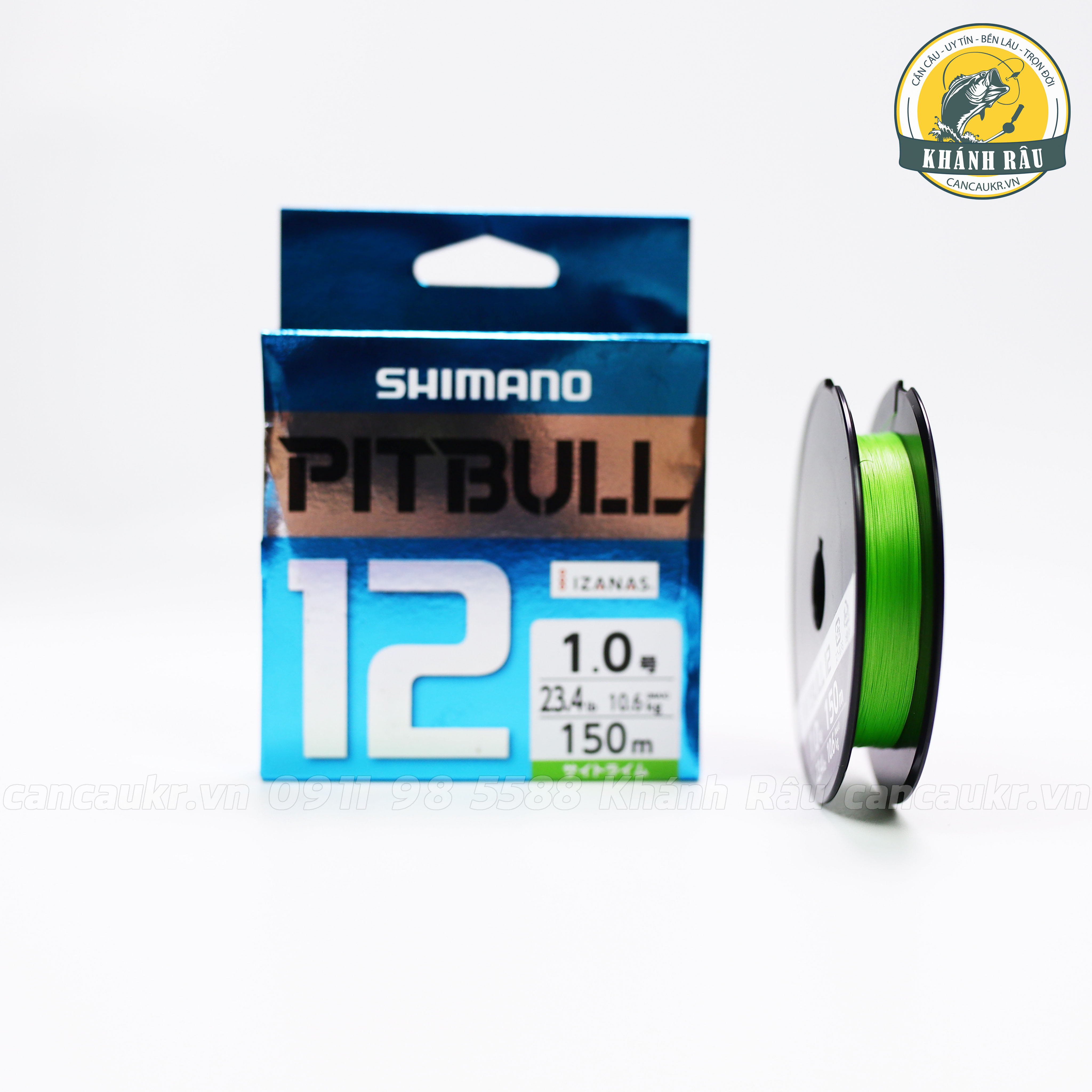 day du pe x12 pitbull shimano m52r 150m đồ cau khanh rau cần cau may cau phụ kiện cau ca chinh hang