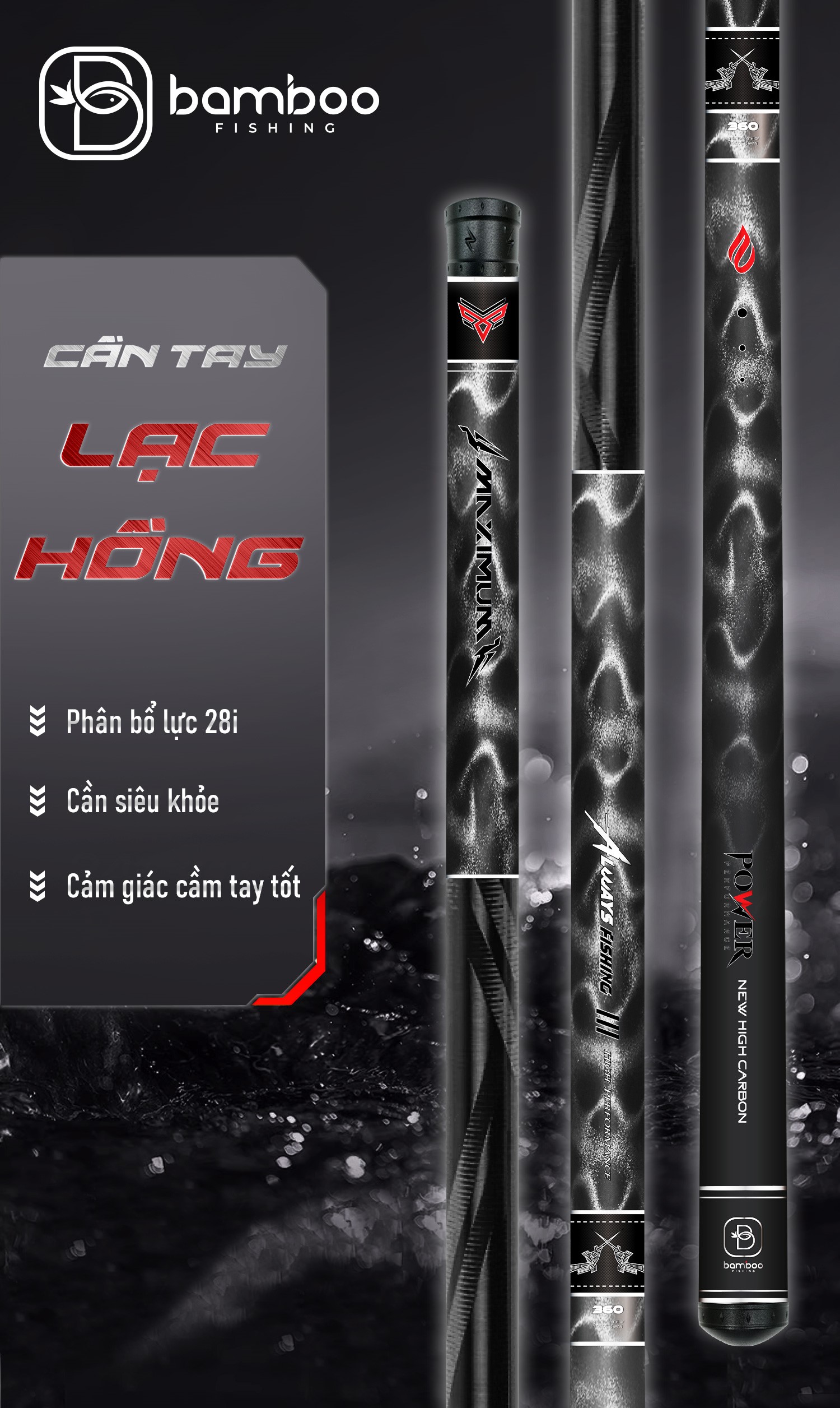 Cần tay Bamboo Lạc Hồng