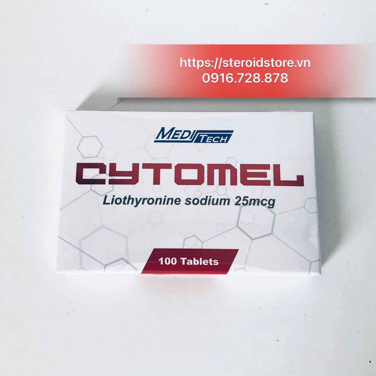 Cytomel (Liothyronine sodium 25mcg)-T3- Hãng Meditech - Hộp 100 viên