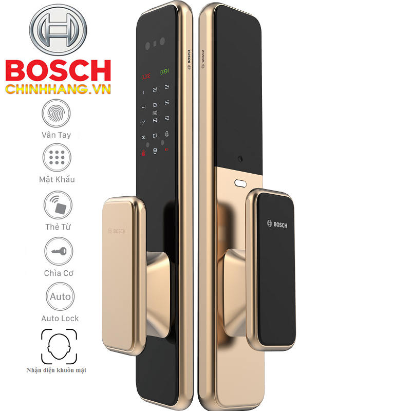 khoa cua van tay nhan dien guong mat bosch el600b gold Khóa Cửa Vân Tay Nhận Diện Gương Mặt BOSCH EL600B Gold