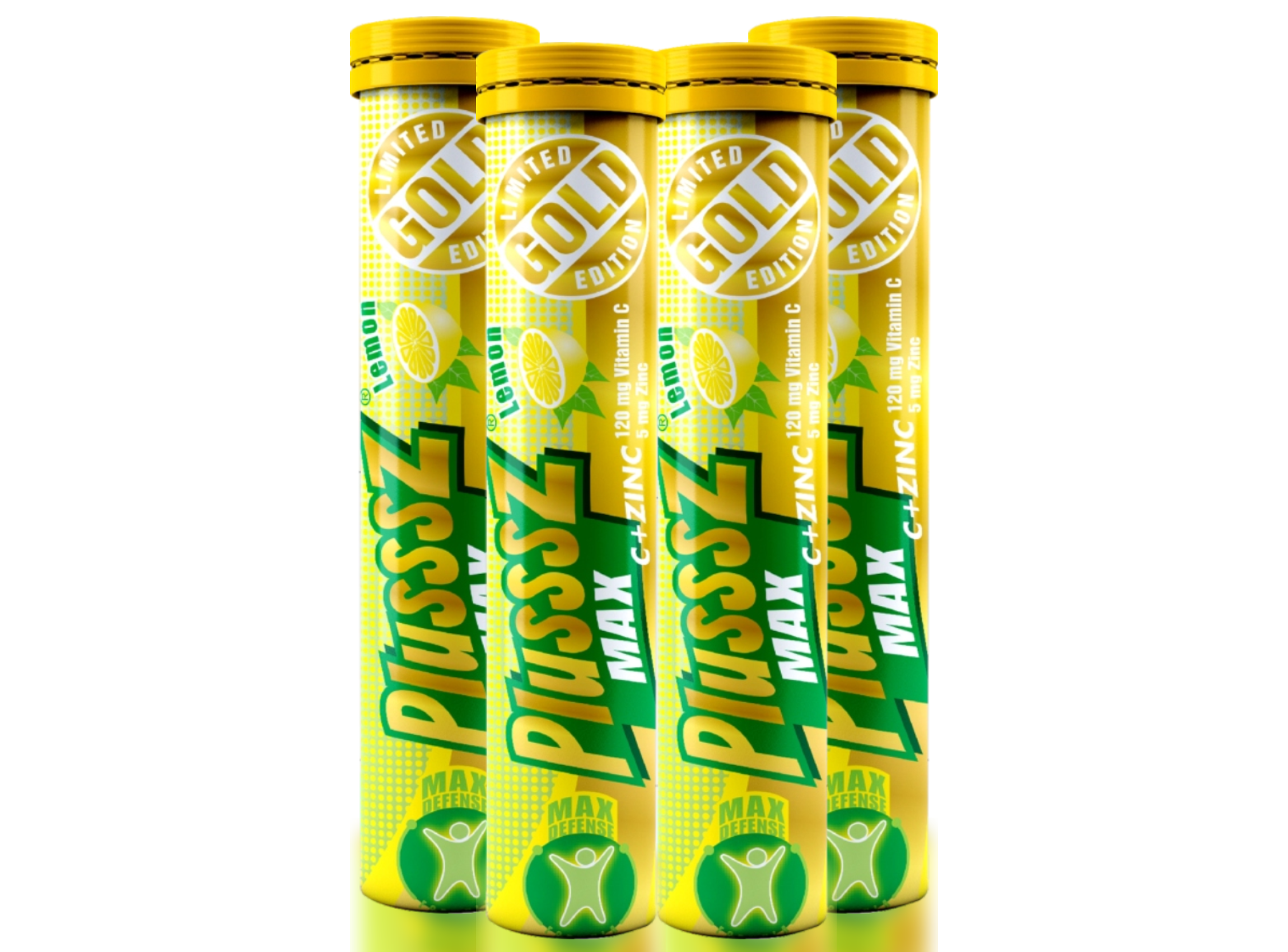 [COMBO 4 TUÝP X 20 VIÊN] PLUSSSZ VITAMIN C & ZINC VỊ CHANH KHÔNG ĐƯỜNG - HÀNG NHẬP KHẨU