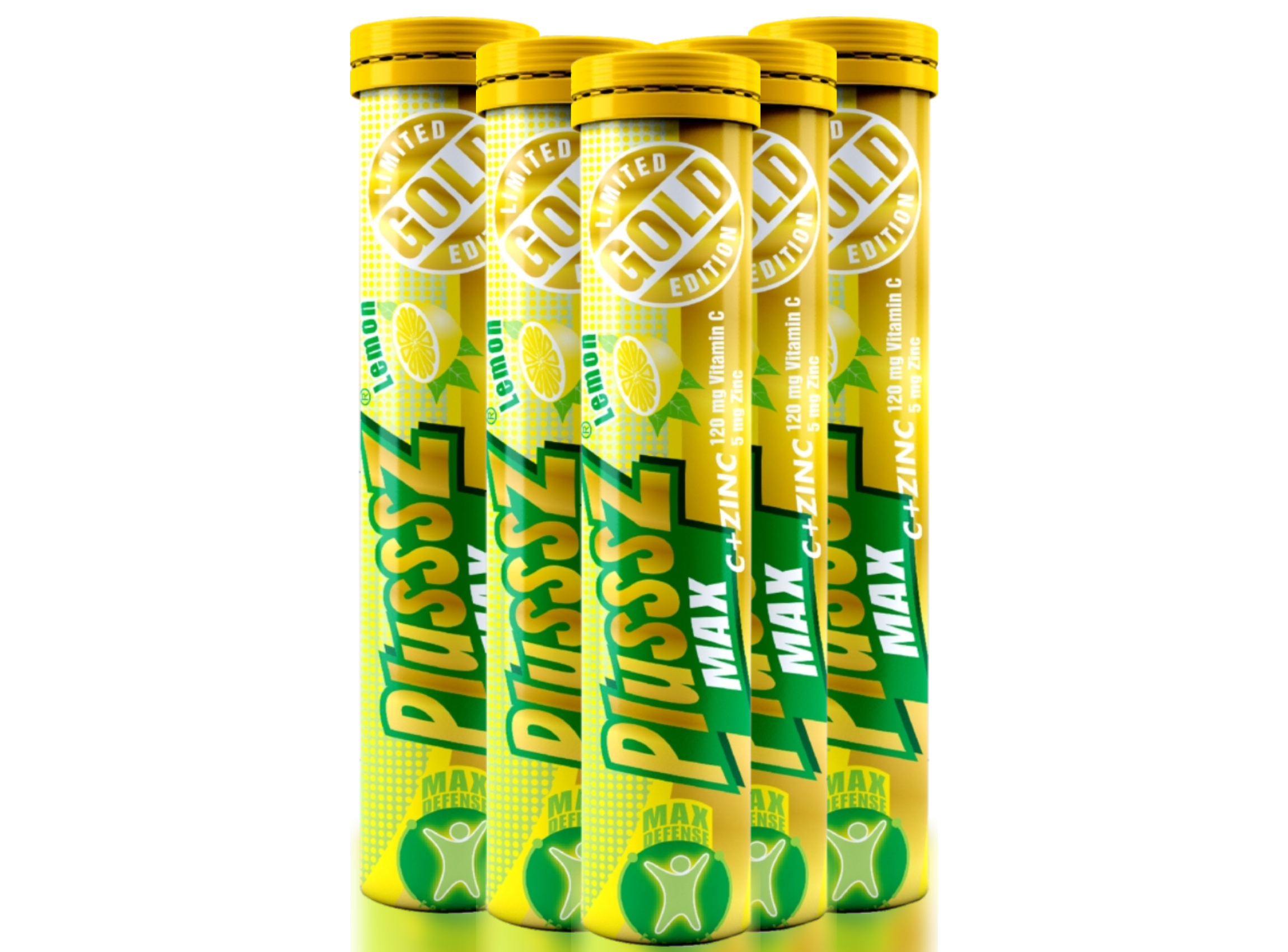 [COMBO 5 TUÝP X 20 VIÊN] PLUSSSZ VITAMIN C & ZINC VỊ CHANH KHÔNG ĐƯỜNG - HÀNG NHẬP KHẨU