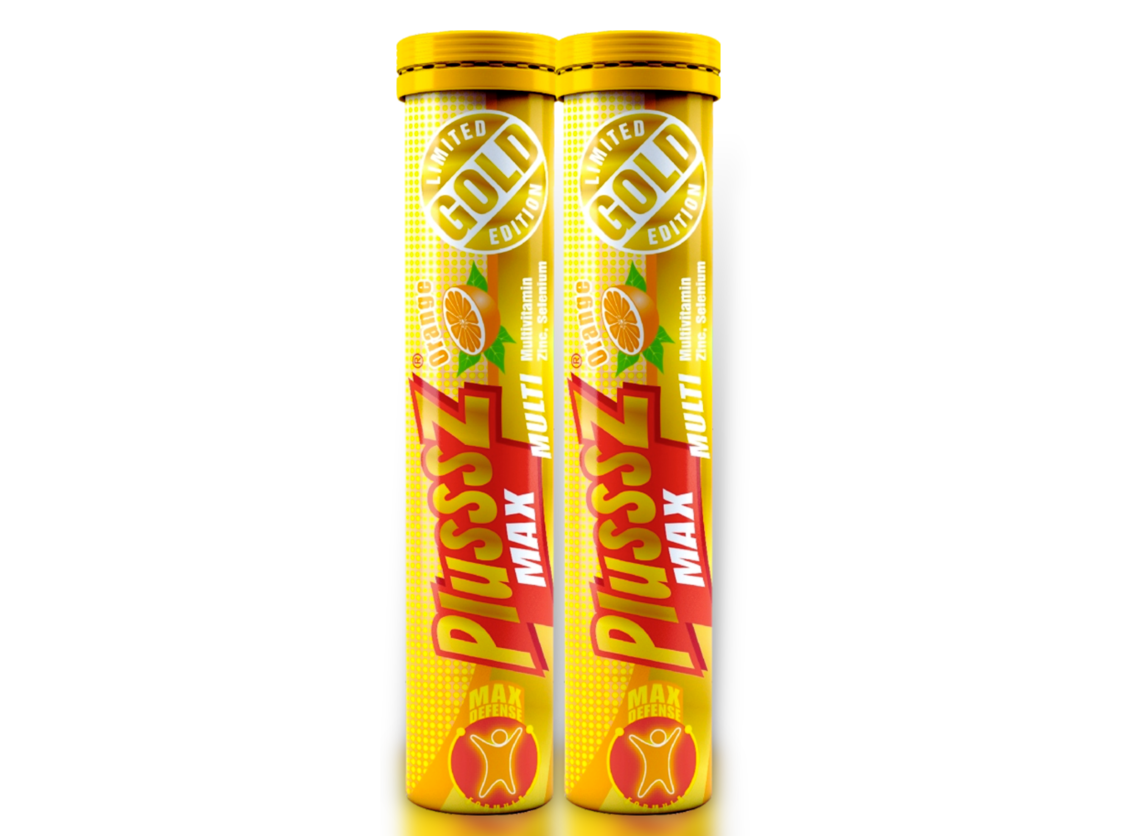 Viên Sủi Vitamin Tổng Hợp PLUSSSZ MAX MULTIVITAMIN VỊ CAM Không Đường - Hỗ Trợ Miễn Dịch, Bổ Sung 13 Vitamin và khoáng chất - Không Đường, Vị Cam (COMBO 2 TUÝP x 20 Viên/ Tuýp)