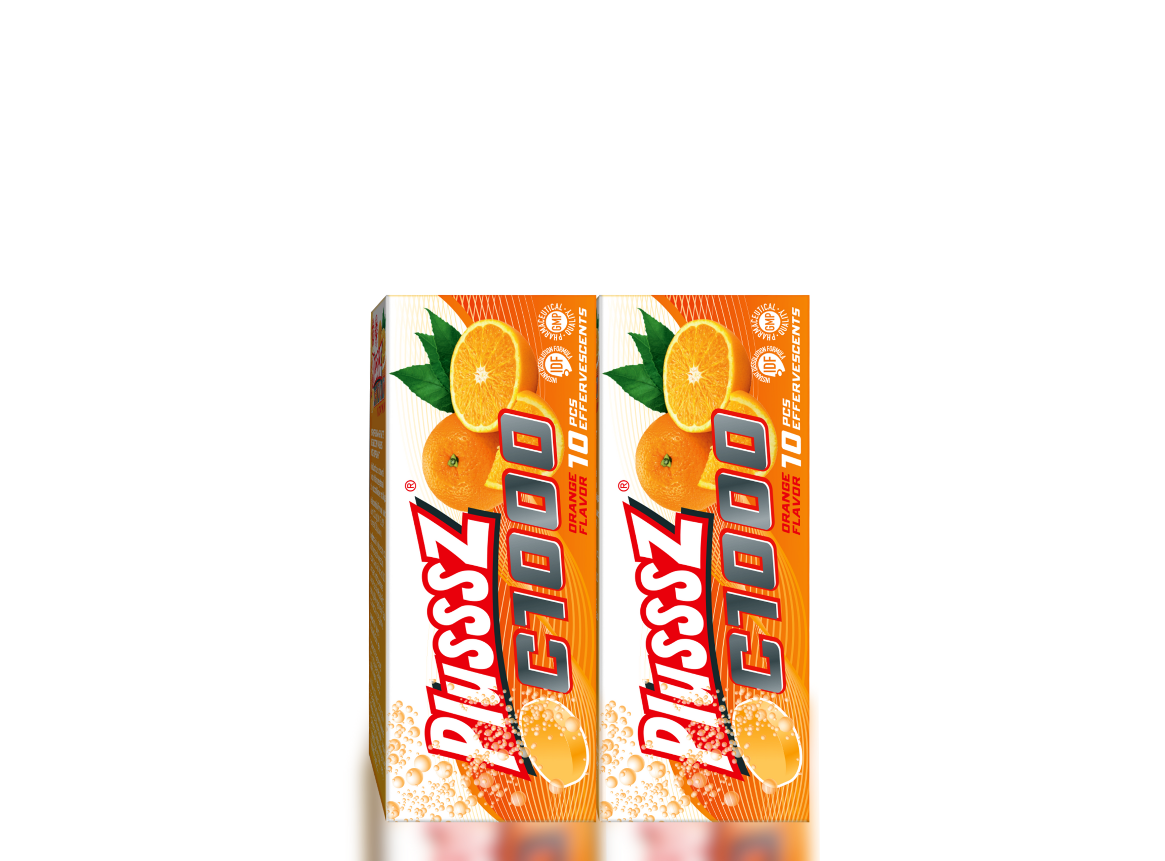 {COMBO 2 TUÝP X10 viên sủi 4g} PLUSSSZ C1000 vị cam không đường bổ sung 1000mg vitamin c - Hàng nhập khẩu